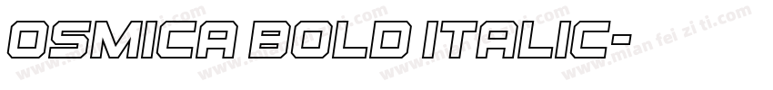 Osmica Bold Italic字体转换
